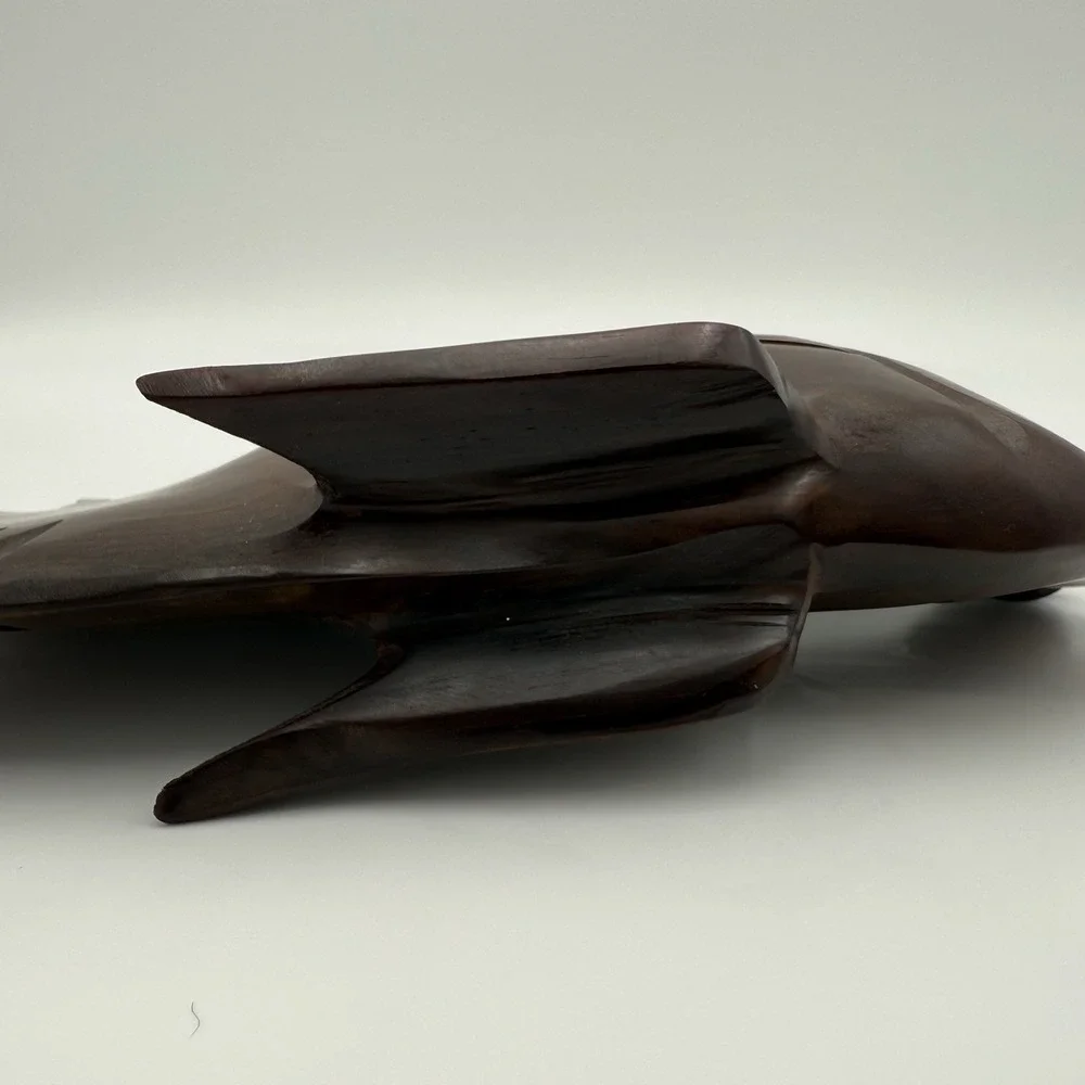 Vintage Wooden Fish Tropical Hand‎ Carved Beach Decor Carved Figurines
